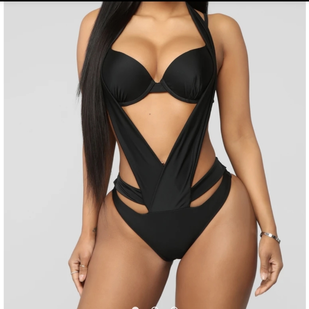 Cut Him Out Swimsuit - Black